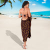 Agricultural Gold Wheat Print Pattern Sarong Pareo Wrap