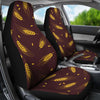 Agricultural Gold Wheat Print Pattern Universal Fit Car Seat Covers