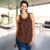 Agricultural Gold Wheat Print Pattern Women Racerback Tank Top