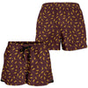 Agricultural Gold Wheat Print Pattern Women Shorts-JTAMIGO.COM