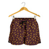 Agricultural Gold Wheat Print Pattern Women Shorts-JTAMIGO.COM