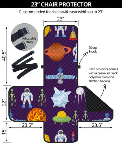 Alien Astronaut Planet Chair Protector-JTAMIGO.COM