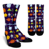 Alien Astronaut Planet Crew Socks