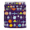 Alien Astronaut Planet Duvet Cover Bedding Set