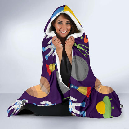 Alien Astronaut Planet Hooded Blanket-JTAMIGO.COM