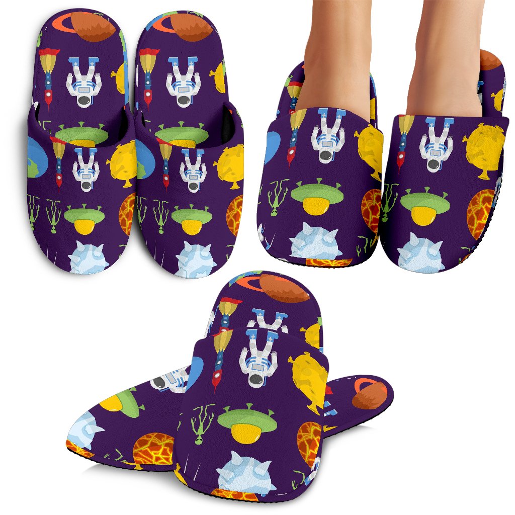 Alien Astronaut Planet House Slippers