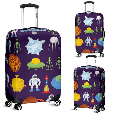 Alien Astronaut Planet Luggage Cover Protector