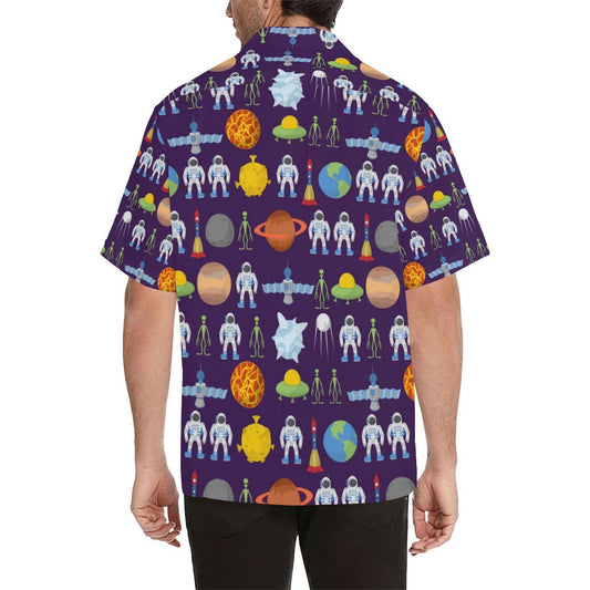Alien Astronaut Planet Men Aloha Hawaiian Shirt