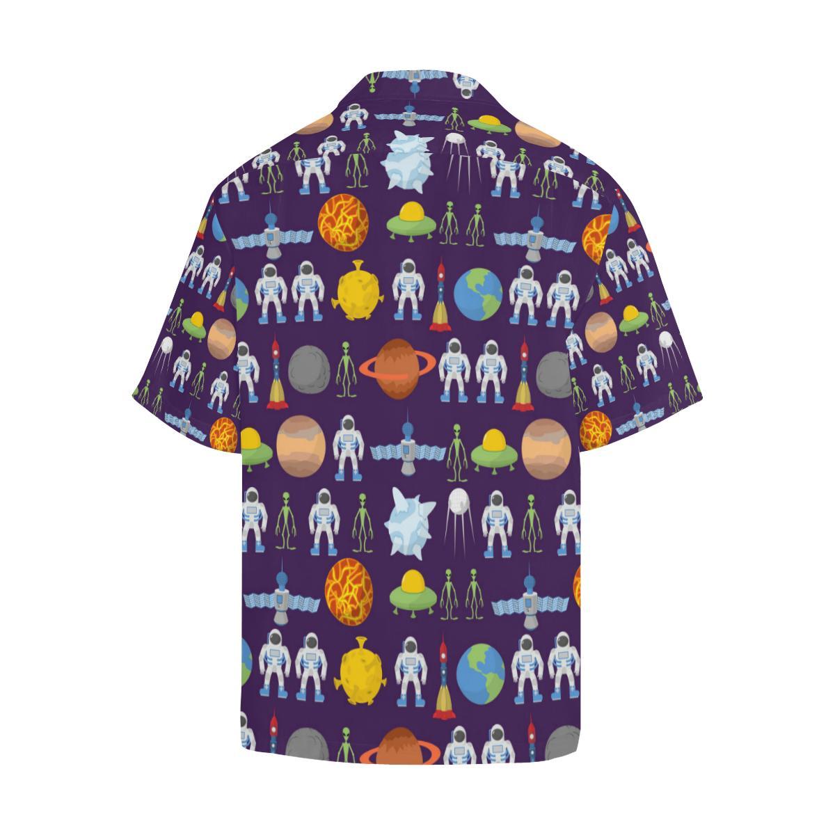 Alien Astronaut Planet Men Aloha Hawaiian Shirt