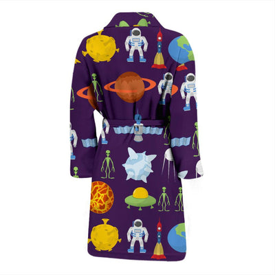 Alien Astronaut Planet Men Bath Robe-JTAMIGO.COM