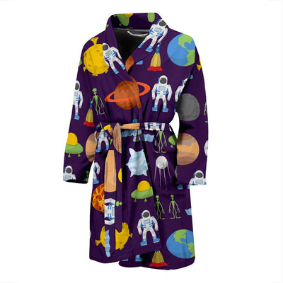 Alien Astronaut Planet Men Bath Robe-JTAMIGO.COM