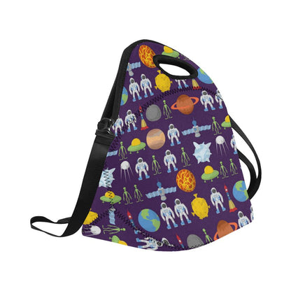 Alien Astronaut Planet Neoprene Lunch Bag (Model 1669)(Large)-JTAMIGO.COM