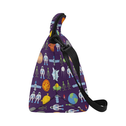 Alien Astronaut Planet Neoprene Lunch Bag (Model 1669)(Large)-JTAMIGO.COM