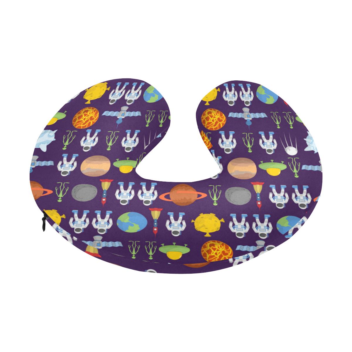 Alien Astronaut Planet U-Shaped Travel Neck Pillow-JTAMIGO.COM