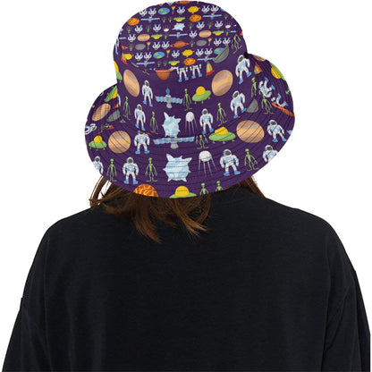 Alien Astronaut Planet Unisex Bucket Hat