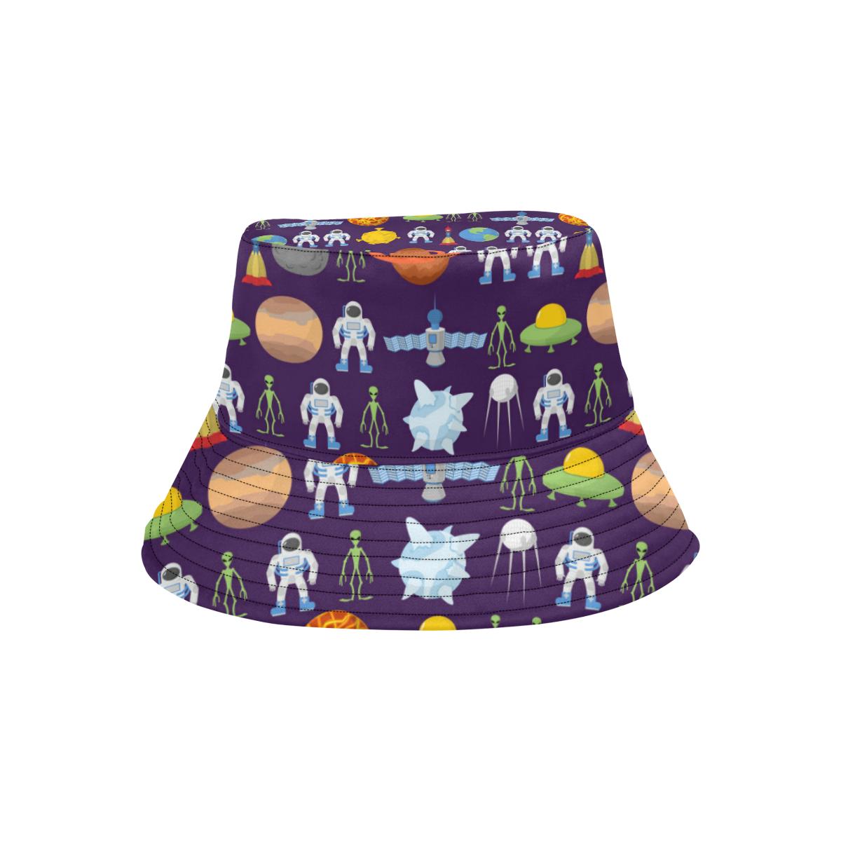 Alien Astronaut Planet Unisex Bucket Hat