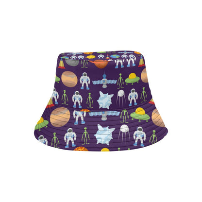 Alien Astronaut Planet Unisex Bucket Hat