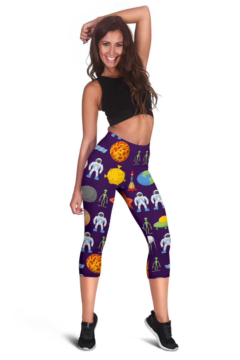 Alien Astronaut Planet Women Capris
