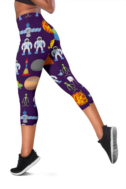 Alien Astronaut Planet Women Capris