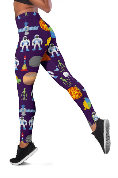 Alien Astronaut Planet Women Leggings