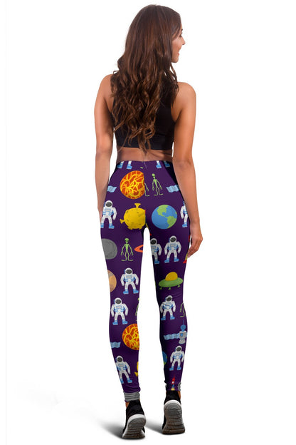 Alien Astronaut Planet Women Leggings