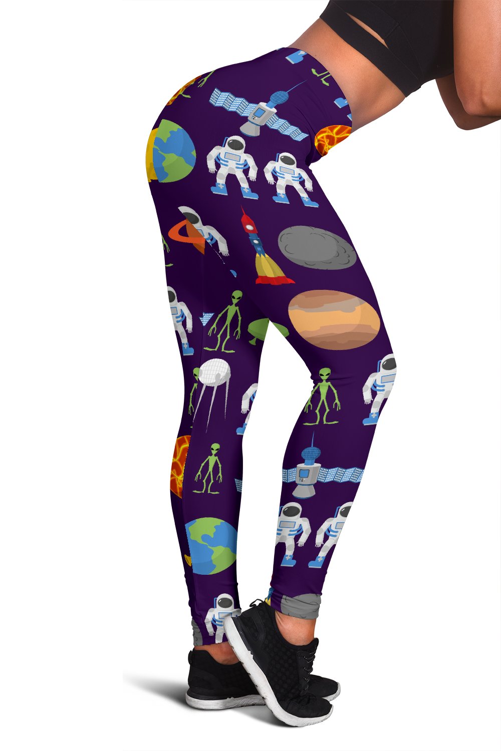 Alien Astronaut Planet Women Leggings