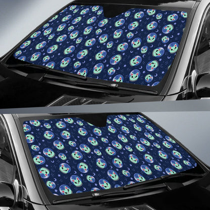 Alien Cat Car Sun Shade For Windshield
