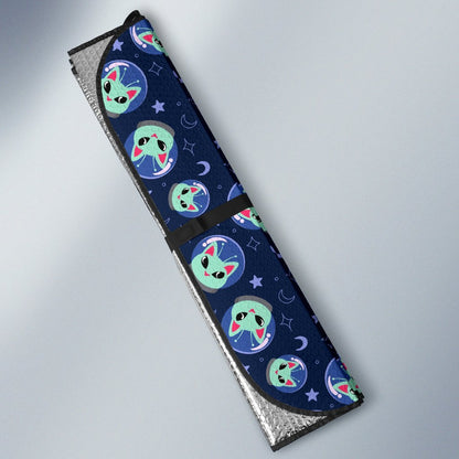 Alien Cat Car Sun Shade For Windshield