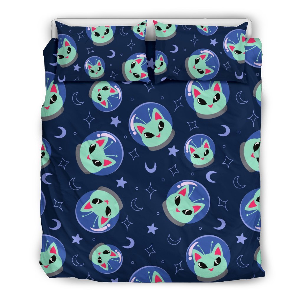 Alien Cat Duvet Cover Bedding Set