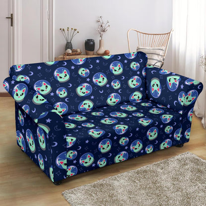 Alien Cat Loveseat Slipcover-JTAMIGO.COM