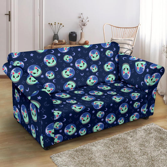 Alien Cat Loveseat Slipcover-JTAMIGO.COM
