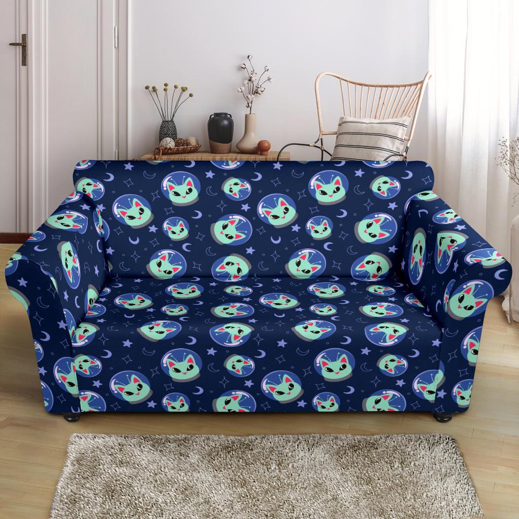 Alien Cat Loveseat Slipcover-JTAMIGO.COM