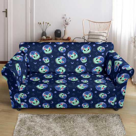 Alien Cat Loveseat Slipcover-JTAMIGO.COM