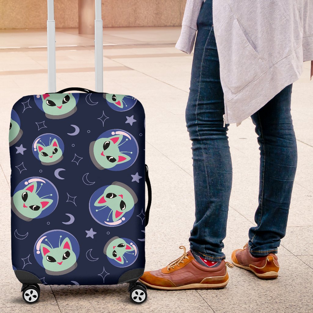 Alien Cat Luggage Cover Protector