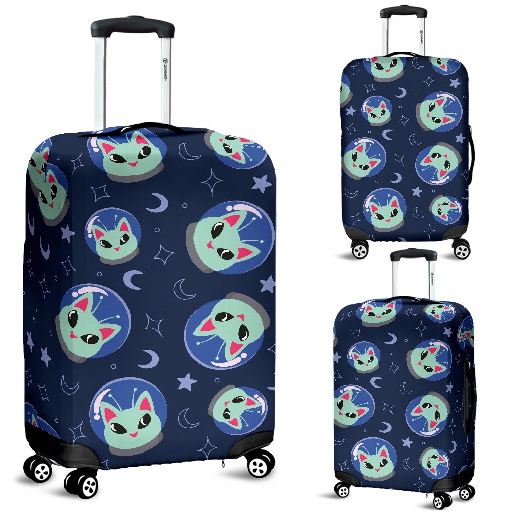Alien Cat Luggage Cover Protector
