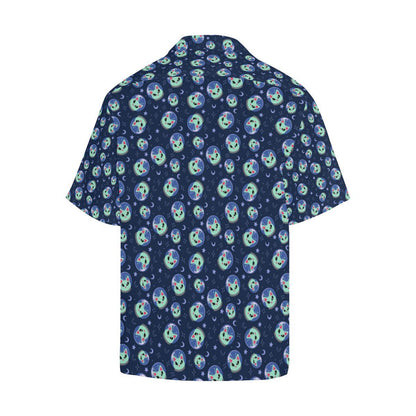 Alien Cat Men Aloha Hawaiian Shirt