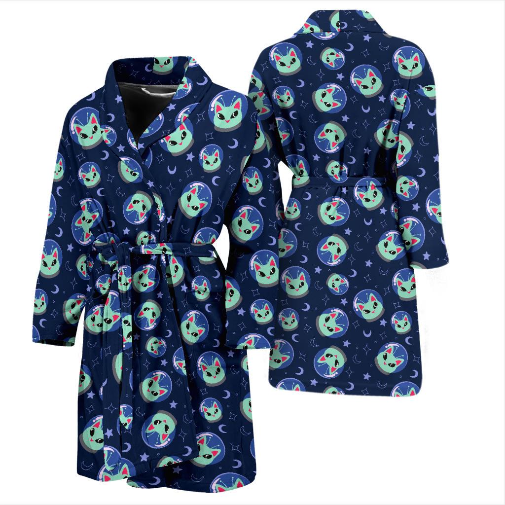Alien Cat Men Bath Robe-JTAMIGO.COM