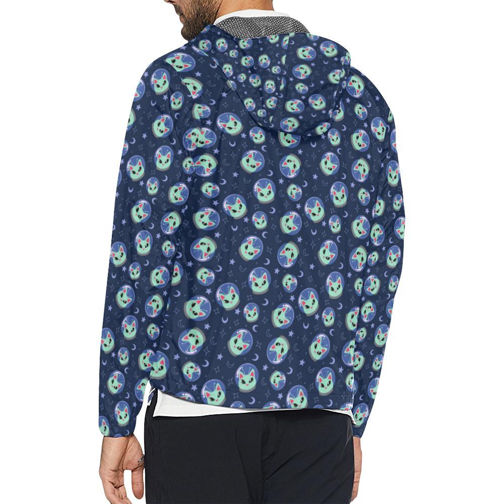Alien Cat Men Windbreaker Jacket-JTAMIGO.COM