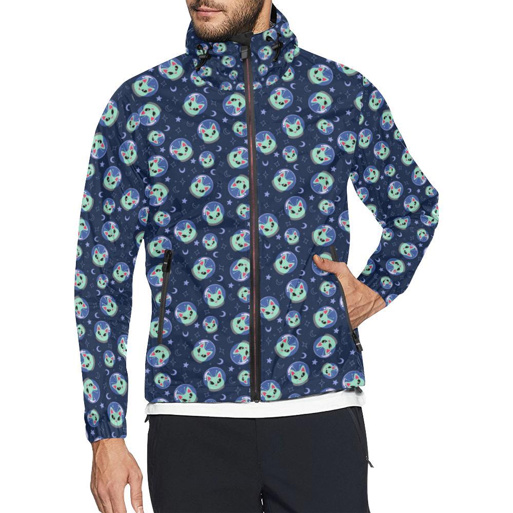 Alien Cat Men Windbreaker Jacket-JTAMIGO.COM