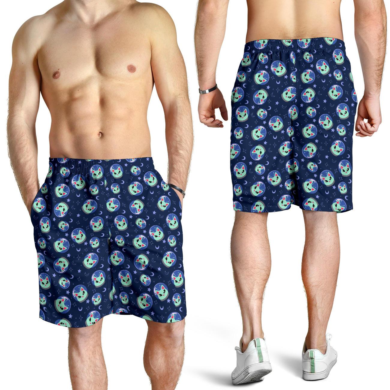Alien Cat Mens Shorts-JTAMIGO.COM