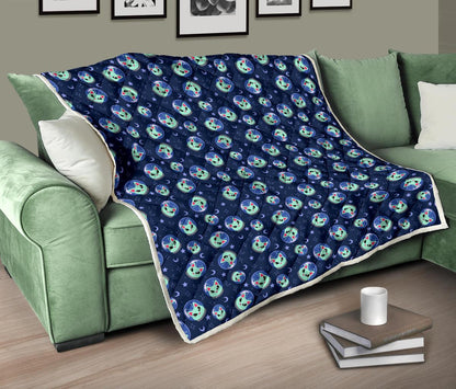 Alien Cat Premium Quilt-JTAMIGO.COM