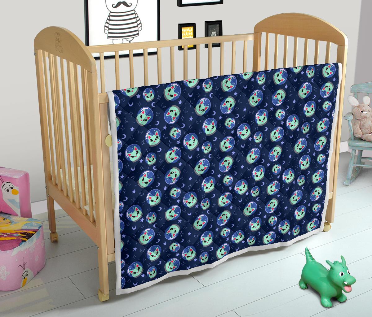 Alien Cat Premium Quilt-JTAMIGO.COM