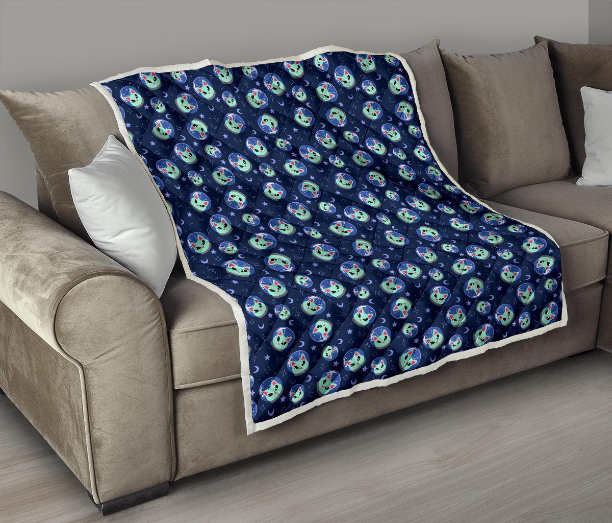 Alien Cat Premium Quilt-JTAMIGO.COM