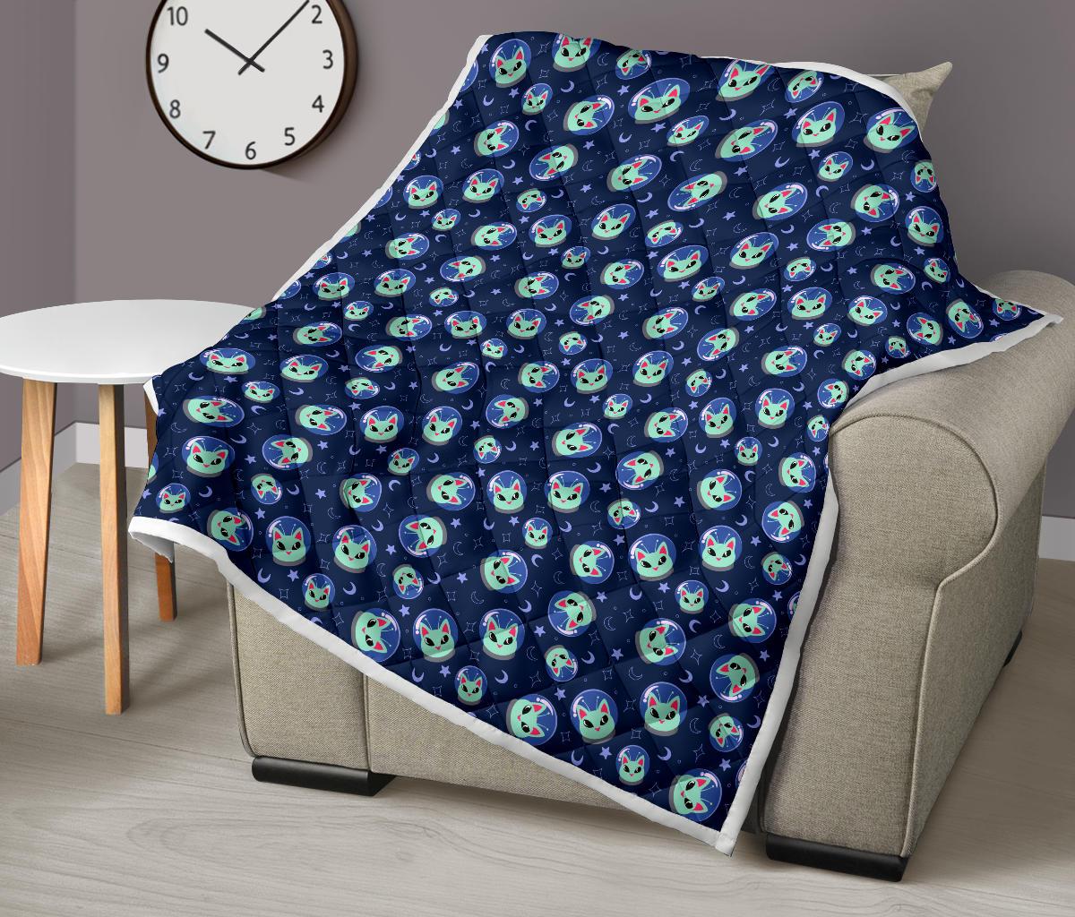 Alien Cat Premium Quilt-JTAMIGO.COM
