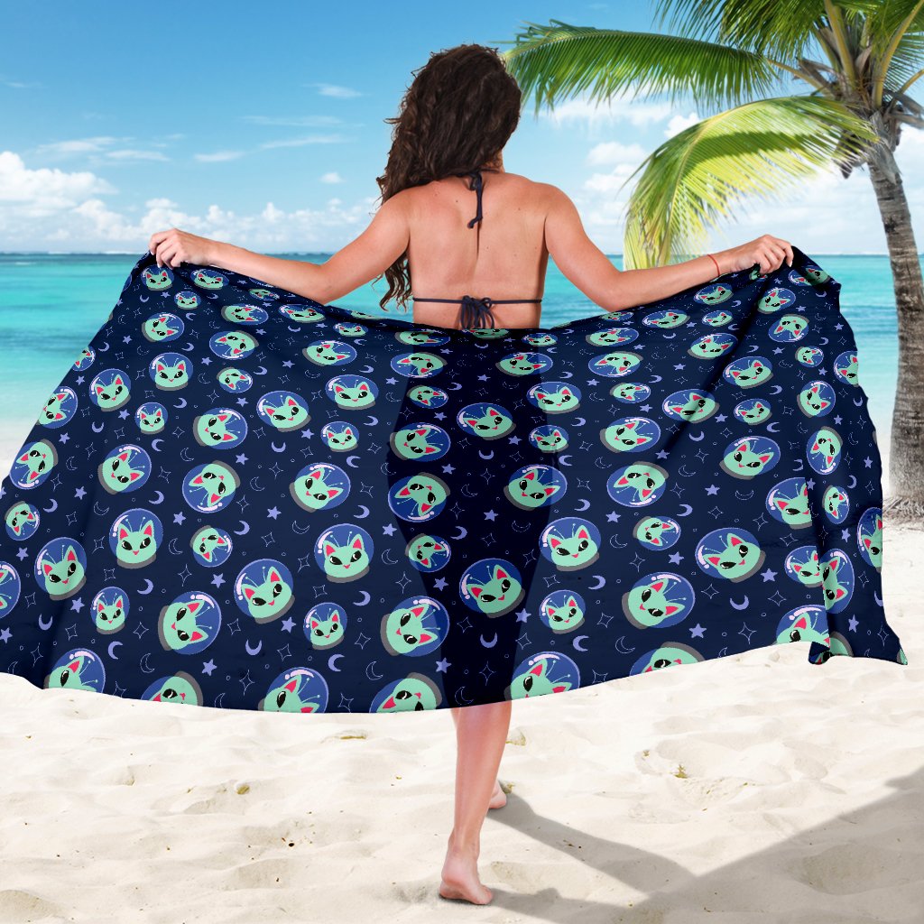 Alien Cat Sarong Pareo Wrap
