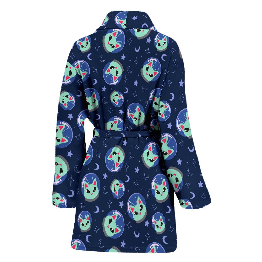 Alien Cat Women Bath Robe-JTAMIGO.COM