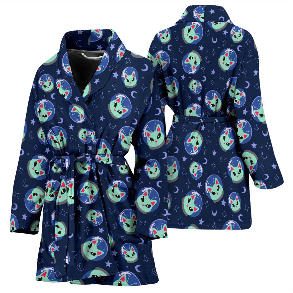 Alien Cat Women Bath Robe-JTAMIGO.COM