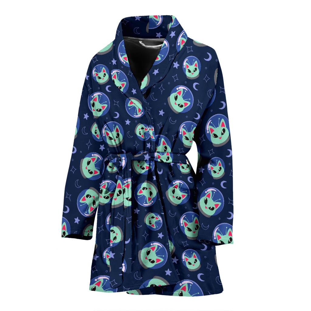 Alien Cat Women Bath Robe-JTAMIGO.COM