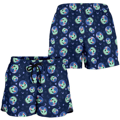 Alien Cat Women Shorts-JTAMIGO.COM