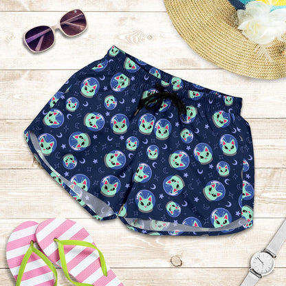 Alien Cat Women Shorts-JTAMIGO.COM